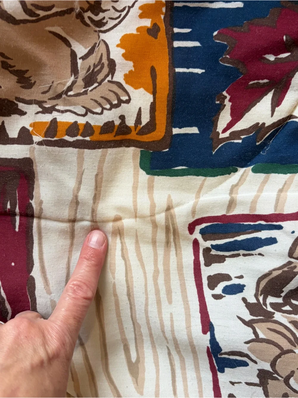Vintage True Grit Kimlor Mills Woodland Animal Comforter Full Double Cabin Lodge